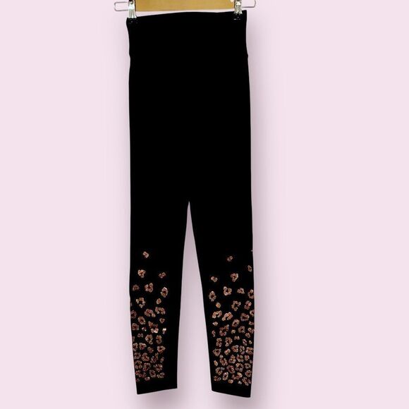 BEACH RIOT Leggings Leopard NEW High Waist REVOLVE Metallic Black Size S - Picture 10 of 16